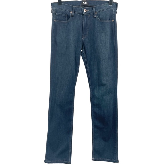 Paige Mens Federal Slim Straight Leg Jeans, Cellar, Size 31